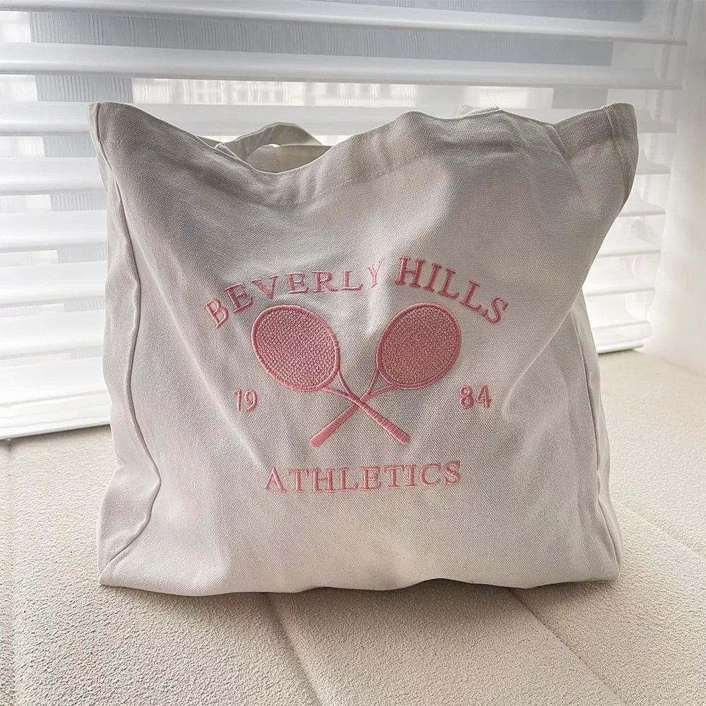 Beverly Hills 1984 Athletics Tote Bag - Pink & White