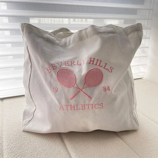Beverly Hills 1984 Athletics Tote Bag - Pink & White